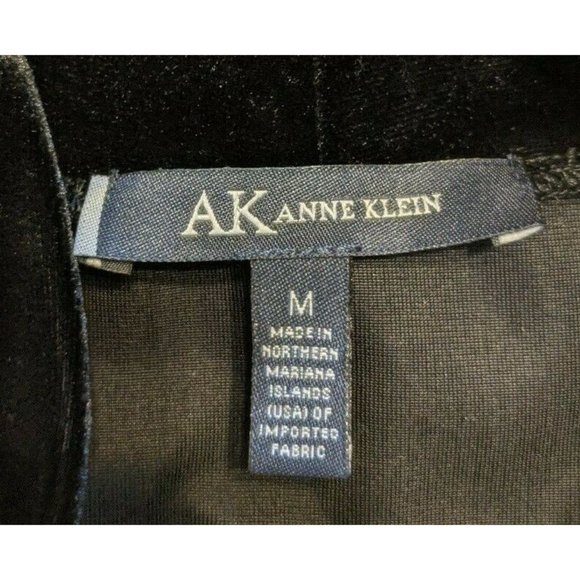 Anne Klein Velveteen/Velvet Top .Black size M - Picture 4 of 4